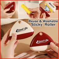 Reuse & Washable Sticky Roller Detachable Dust Hair Pet Fur Remover Bulu Roller Cloth Cleaner Duster
