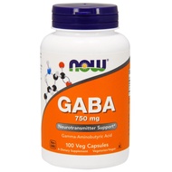 ✅READY STOCK✅ Now Foods GABA 750 mg 100 / 200 Veg Capsules