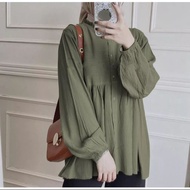 KATUN ARINA BLOUSE COTTON RAYON CRINKLE - RANIA TOP BLOUSE PEPLUM AIRFLOW