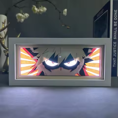 My Hero Academia Katsuki Bakugo Anime Lightbox Decor For Room Night Lamp Manga Gadget Personalized G