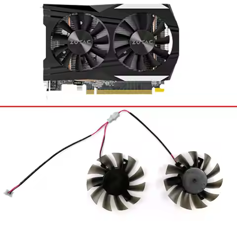 DIY 2pcs 65mm 2pin GA71S2H For ZOTAC GeForce GTX1050 GTX 1050 Ti OC 4GB GDDR5 GTX1660 1650 1660S GPU