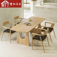 Full Set Hotel Japanese Style B & B Dining Table Dining Table Chair Aoplatinum Household Pure Solid 