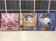 KAWS & BE@RBRICK Package /Bearbrick 掛畫 Keetatat Sitthiket Famous Pop Art 泰國畫家畫作🎨S Size x3 🚨SF免運費