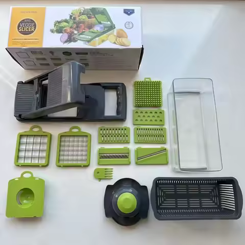 14/16 in 1 Multifunctional Vegetable Chopper Onion Chopper Handle Food Grate Food Chopper Kitchen Ve