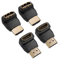 HDMI 90 & 270 Degree, 4-Pack, Right Angle Adapters/Connectors, Supports HDMI 2.0b 4K 60hz HDR