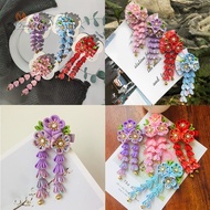 { MY Fashion }   Japanese Kimono Fabric Flower Folding Fan Children Hair Accessories Clip sel Headwe