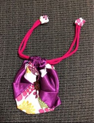 日本OKURAYA京都印花緞面抽繩束口收納袋