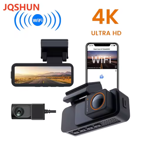 3.2Inch 4K Dash Cam Dual Lens Ultra HD Real Car DVR Camera WIFI GPS APP Rear View Night Vision WDR V