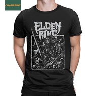 Elden Ring T-Shirts for Men Casual 100% Cotton Tees Crewneck Short Sleeve T Shirts 4XL 5XL Tops