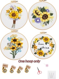 Embroidery Kit Sunflower Series Embroidery Kit Beginner Friendly Embroidery Flower Series Embroidery
