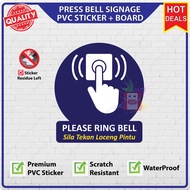 Press Bell PVC Signage PVC Sticker