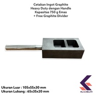 Heavy Duty Graphite Ingot Mold 750g Gold Capacity + Free Original and Trusted Divider