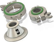 bmotiontech KF50 to KF25 conical Reducer, NW50 conical Reducer, SST Centering Ring, FKM O-Rings, Alu