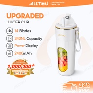 ALLTOU Juicer Cup 350ML Fruit Blender Wireless & Portable Electric Juicer Ice Crusher Typce-C Chargi