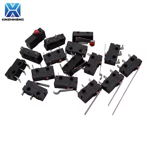 10pcs KW12 Travel Limit Switch Contact Button KW11-3Z-2 Roller Straight Handle/Arc Rod Micro Switch 