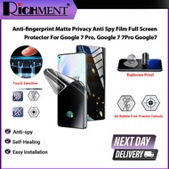 Anti-fingerprint Matte Privacy Anti Spy Soft Hydrogel Film Full Screen Protector For Google 7 Pro, G