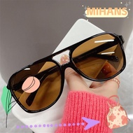 MIH Big Shades, Classic UV400 Protection Oversized Pilot Sunglasses, Fashion Double Bridge 70s Sun G