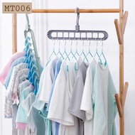 Space-saving 9-hole multi-purpose clothes hanger