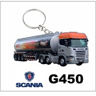 scania g450 oil tanker 2d keychain