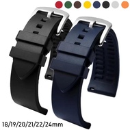 Silicone Strap 18mm 19mm 20mm 21mm 22mm 24mm Quick Release Watchband for Rolex Omega Bracelet Waterp