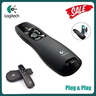 Logitech R400 USB Wireless Presenter Red Laser Pointer 2.4GHz Remote Control Pointer Pen for PPT Pre