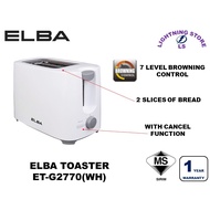 ELBA Pop-Up Toaster ET-G2770(WH) - 2-slice, White (700W)