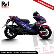 Sticker Decal Aerox 155 Decal Sticker Aerox 155 Striping Aerox Full Body Decal Aerox Bluegfx