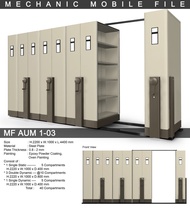 Mobile File Mekanik Alba 40 Compartement MF AUM 103 Cabinet System