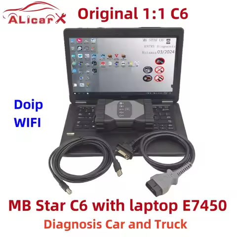 2024 MB Star C6 support DOIP wifi Multiplexer VCI with V2023.09 SSD software laptop E7450 I5 for Tru