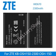 แบตเตอรี่ ZTE Original สำหรับ ZTE WD670 KB-OSH150-2300 OSH-150 4G LTE พ็อกเก็ต WIFI Router 3.8V 2300