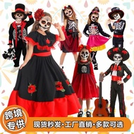 Halloween Day of the Dead Costume Mexico Traditional cos Children's Performance Costume Skeleton