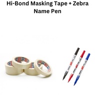 Hi-Bond Masking Tape (Better Adhesive than normal) + Zebra Name Pen