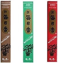 nippon kodo Morning Star Incense Bundle of 3 x 50 Sticks Boxes (Frankincense, Sage, Myrrh) - Premium Incense Sticks from Japan, 98834, 98836, 98835