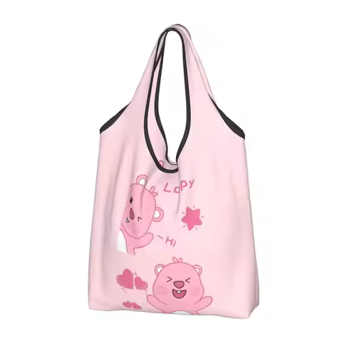 Custom Recycling Zanmang Loopy Cartoon Shopping Bag Women Tote Bag Portable Grocery Shopper Bags