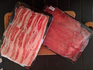 Daging Bundling Us Shortplate Slice 500Gr &amp; Sukiyaki Non Fat Beef
