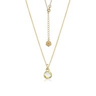 Mizuchol สร้อยพลอยเสริมดวงวันพฤหัสบดี Lucky Me Necklace - (White Topaz)
