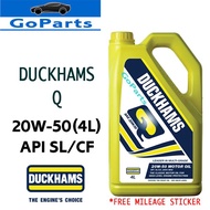 Duckhams Q 20W-50 SL/CF, Motor / Engine Oil ( 20W50 / 20W 50 ) 4L