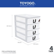 Toyogo 401-4 Plastic A4 Drawer (4 Tier)