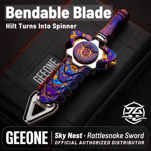 Sky Nest EDC Rattlesnake Fidget Sword Fidget Spinner EDC Fidget Toys Blade Convertible Hilt Gyro Spi