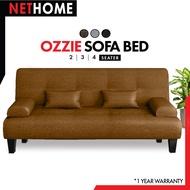 ⚡️READYSTOCK⚡️NETHOME : OZZIE 3/4 Seater Sofa with Pillow Sofa Bed Foldable / Canvas Sofa / 2 in 1 Sofa with 1 Year War