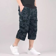 Mens Summer Breeches Cargo Short Pants 34 Length Straight Loose Baggy Shorts Boardshort Male Hip Hop