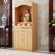 HOT Buddha Altar Cabinet Altar Guanyin Altar  Home with Door God of Wealth Altar Buddhist Altar