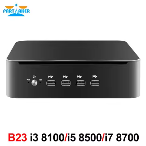Partaker Intel Core i7 8700 i5 8500 i3 8100 Gaming Mini PC Win10 Desktop Computer Gaming PC Nettop B