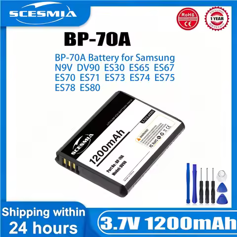 Camera Battery BP-70A for SAMSUNG PL80 PL90 PL100 PL101 PL120 PL170 PL200 PL201 SL50 SL600 SL605 SL6