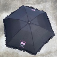 Umbrella for Sun and Rain, Frilled, Black, Heisei Retro