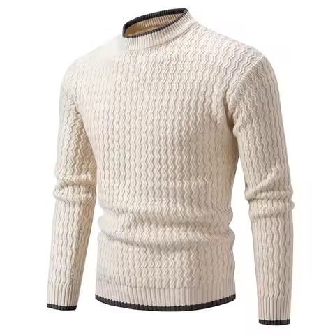 New Autumn Winter O-Neck Slim Fit Knit Sweater Men Casual Pullovers Fashion Mens Youthful Vitality K
