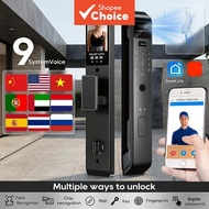 Work with Smart Video Intercom Lock, Home Security Palmprint 3D Face 6068 Mortise Aluminum Body C-Cl