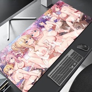 Japan Kawaii Mousepad Desk Mat Sexy Keyboard Table Rug Gamer Girl Big Tits Anime Mousepads Rubber Extended Pad Mouse