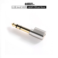 ddHiFi DJ65A(AL) All-New Aluminum Alloy 6.35mm Male to 3.5mm Female Audio Adapter