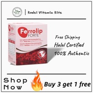 【Buy 3 Get 1 Free!】 Ferrolip FORTE Iron Supplement 30 Sachets – Microencapsulated Iron with Vitamin 